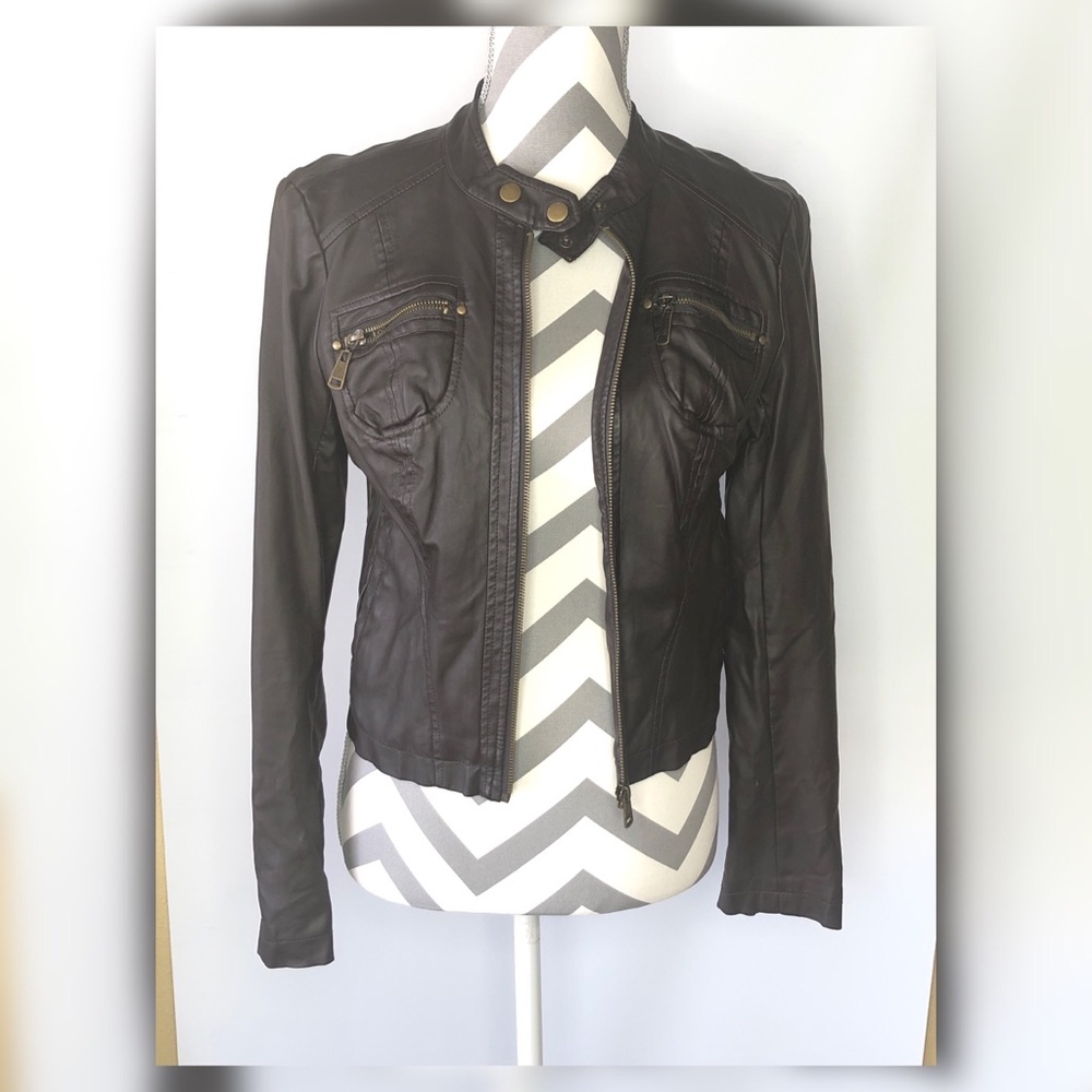 Chocolate leather jacket